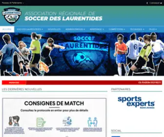 Soccerlaurentides.ca(Soccer Laurentides) Screenshot