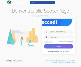 Soccerpage.com(Benvenuto alla SoccerPage) Screenshot