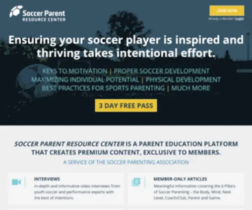 Soccerparentresourcecenter.com(Soccer Parent Resource Center) Screenshot