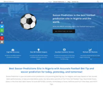 Soccerprediction.com.ng(Best Soccer Predictions Site in Nigeria) Screenshot