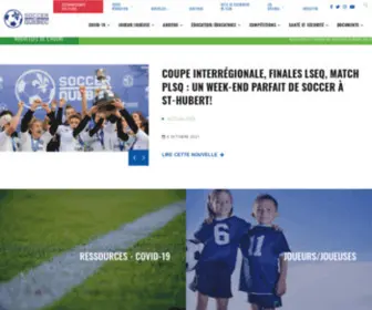 Soccerquebec.org(Québec) Screenshot