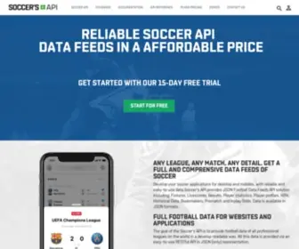 Soccersapi.com Screenshot