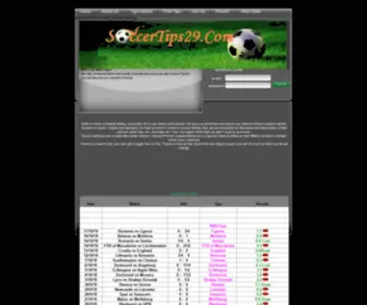 Soccertips29.com(Soccer tips) Screenshot