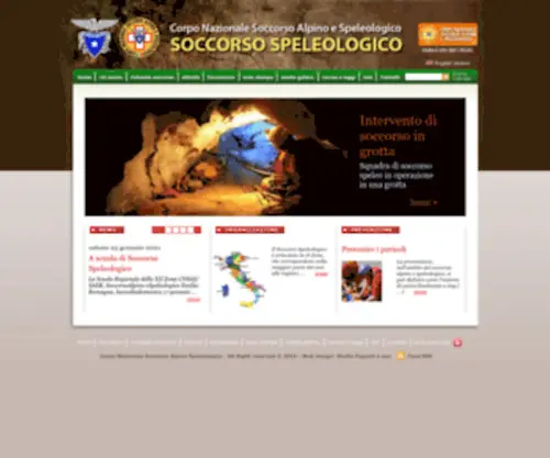 Soccorsospeleo.it(Corpo Nazionale Soccorso Alpino e Speleologico) Screenshot