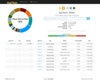 Sochain.com(Bitcoin API and More) Screenshot