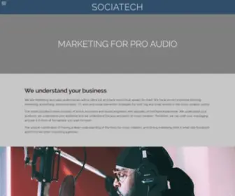 Socia-Tech.com(The Number One Pro Audio Marketing Agency) Screenshot