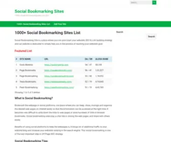 Social-Bookmarking-Sites.com(One place where you find the best do follow social bookmarking sites list which) Screenshot