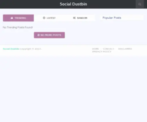 Social-Dustbin.com(Social Dustbin) Screenshot