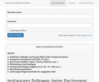 Social-Mediapromotion.com(Instagram Likes bereits ab 10 cent Kaufen) Screenshot