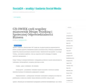 Social24.pl(Analizy i badania Social Media) Screenshot