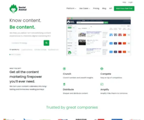 Socialanimal.com(Content, Influencer & Social Media Marketing tool) Screenshot