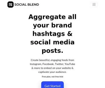 Socialblend.com(Social Media Aggregator & Social Wall) Screenshot