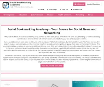Socialbookmarkingacademy.com(Social bookmarking academy) Screenshot