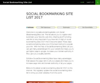 Socialbookmarkingsitelist.com(Social Bookmarking Site) Screenshot