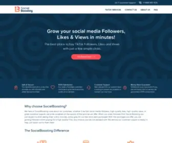 Socialboosting.com(Boost Social Media Followers) Screenshot