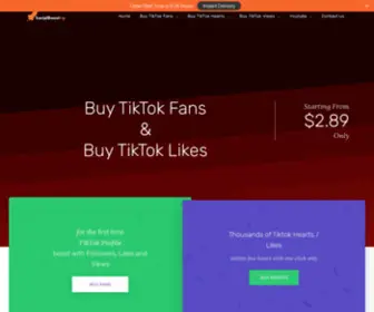 Socialboostup.com(Buy TikTok Followers) Screenshot