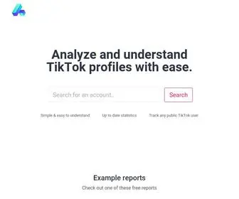 Socialbro.net(TikTok profile analytics) Screenshot