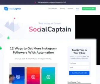 Socialcaptain.com(Get More Real Instagram Followers) Screenshot