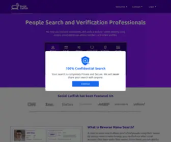 Socialcatfish.com(Reverse Lookup to Search and Verify Identities) Screenshot