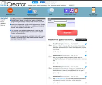 Socialcreator.com(Social Creator) Screenshot
