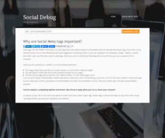 Socialdebug.com(Why are Social Meta tags important) Screenshot