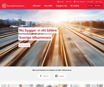Socialdemokraterna.se(Ett starkare samhälle) Screenshot