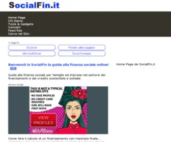 Socialfin.it(Benvenuti in SocialFin la guida alla finanza sociale online) Screenshot