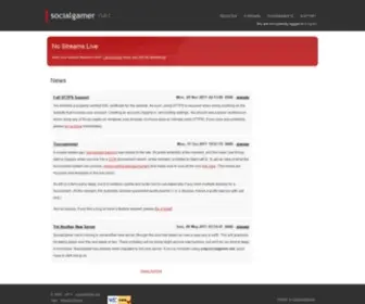 Socialgamer.net(A site that tracks live video game streams and) Screenshot