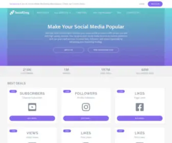 Socialgreg.com(#1 Social Media Marketing Marketplace) Screenshot