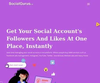 Socialgurus.in(#1 Social Media Tool) Screenshot