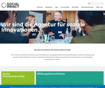 Socialimpactlab.eu(Wir entwickeln innovative Projekte zur Lösung gesellschaftlicher Herausforderungen) Screenshot