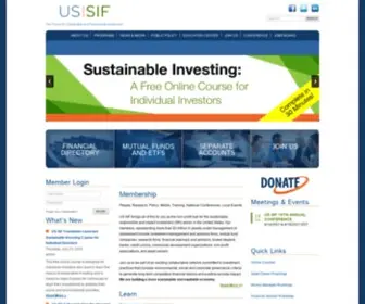 Socialinvest.org(The Forum for Sustainable and Responsible Investment) Screenshot