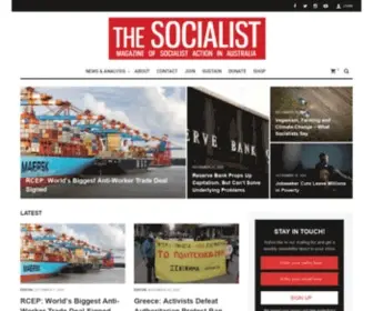 Socialistpartyaustralia.org(The Socialist) Screenshot