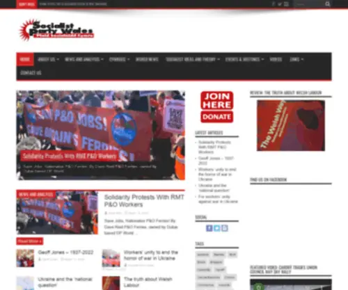 Socialistpartywales.org.uk(Socialism In Wales) Screenshot