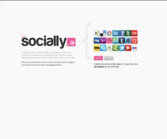 Socially.at(Socially@ is your social media contact page and business card) Screenshot