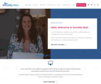 Sociallymaz.co.uk(Social Media Support for Small Businesses) Screenshot