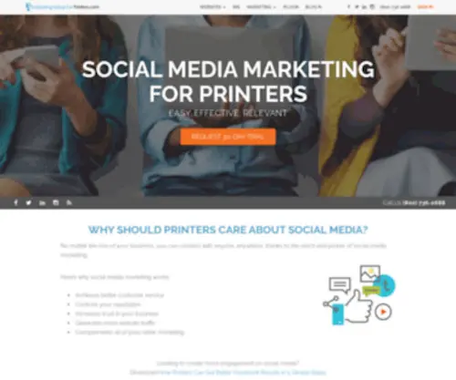 Socialmarketingforprinters.com(Social Media) Screenshot