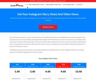 Socialmaxims.com(Buy Instagram Story Views & Video Views) Screenshot