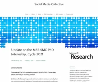 Socialmediacollective.org(Social Media Collective) Screenshot