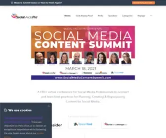 Socialmediacontentsummit.com(Social Media Content Summit by Social Media Pro) Screenshot