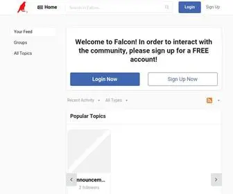 Socialmediafalcon.com(Falcon Social Media) Screenshot
