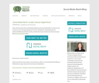 Socialmediarecht.de(Social Media Recht Blog) Screenshot