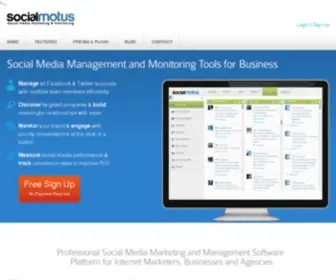 Socialmotus.com.au(Social Media Marketing Software) Screenshot