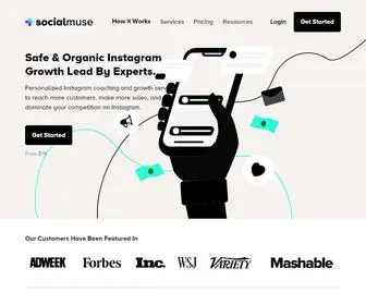 Socialmuse.co(Safe & Organic Instagram Growth Lead By Experts) Screenshot