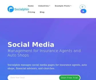 Socialphin.com(Social Media for Insurance Agents and Auto Shops) Screenshot