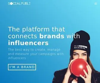 Socialpubli.com(Influencer Marketing on Social Media and Blogs) Screenshot