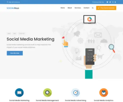 Socialrays.com(Top Rated Social Media Marketing) Screenshot