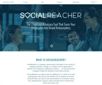 Socialreacher.com(Make your brand image more dynamic with the help of your employees) Screenshot