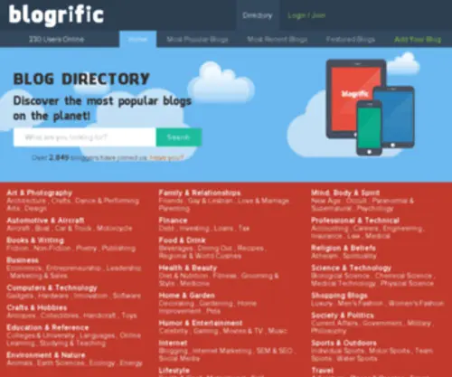 Socialrific.com(Directory) Screenshot