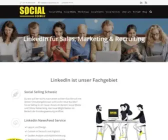 Socialschweiz.ch(Die Angebote der einzigen Social Selling und LinkedIn Agentur der Schweiz im Überblick) Screenshot